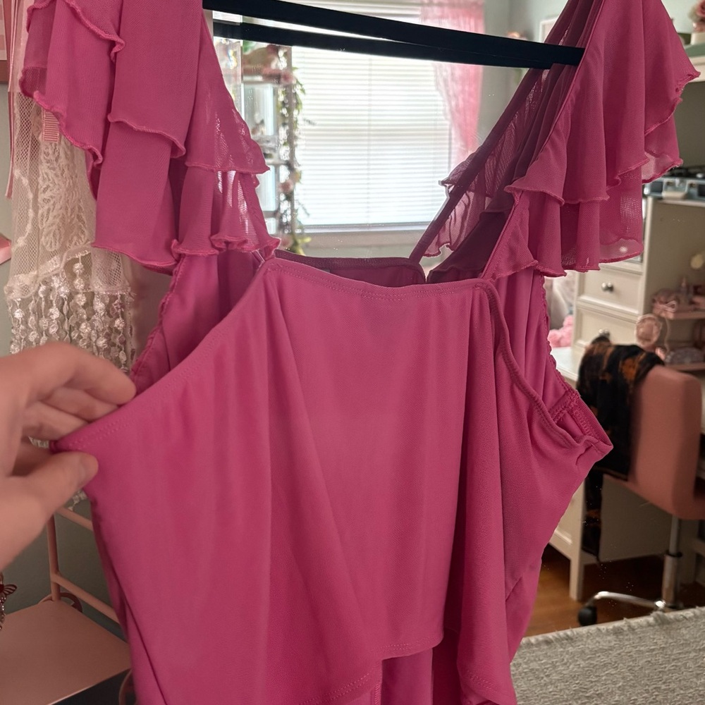 Pink Ruffled top by Rue21 - Picture 3 of 4